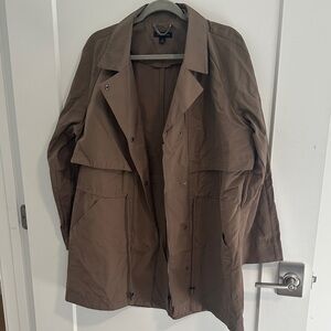 H by Halston Women's Brown Trench Coat